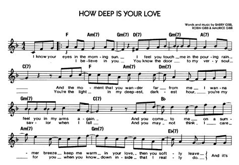 How Deep is Your Love Sheet Music: Exploring the Emotional Depth of Music Notation